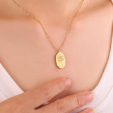 Gold Birth Flower Pendant Necklace