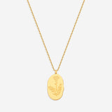 Gold Birth Flower Pendant Necklace
