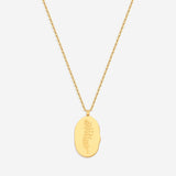 Gold Birth Flower Pendant Necklace