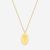 Gold Birth Flower Pendant Necklace