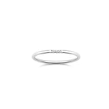 Sterling Silver Flat Top Super Tiny Stackable Name Ring