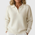 Madeline | Knitted Button-Collar Pullover