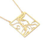 Custom Map Pendant Necklace
