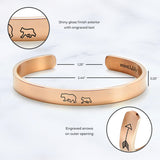 Mama Bear & Her Baby Bears Engraved Cuff Bracelet