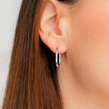 Retro Box Huggie Hoop Earrings