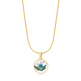 Pressed Birth Flower Necklace