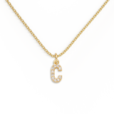 Pavé Uppercase Initial Necklace