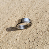 Personalized Classic Block Fidget Ring