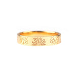 Personalized Stamped Flower Ring