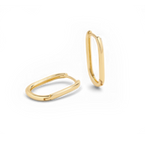 Retro Box Huggie Hoop Earrings
