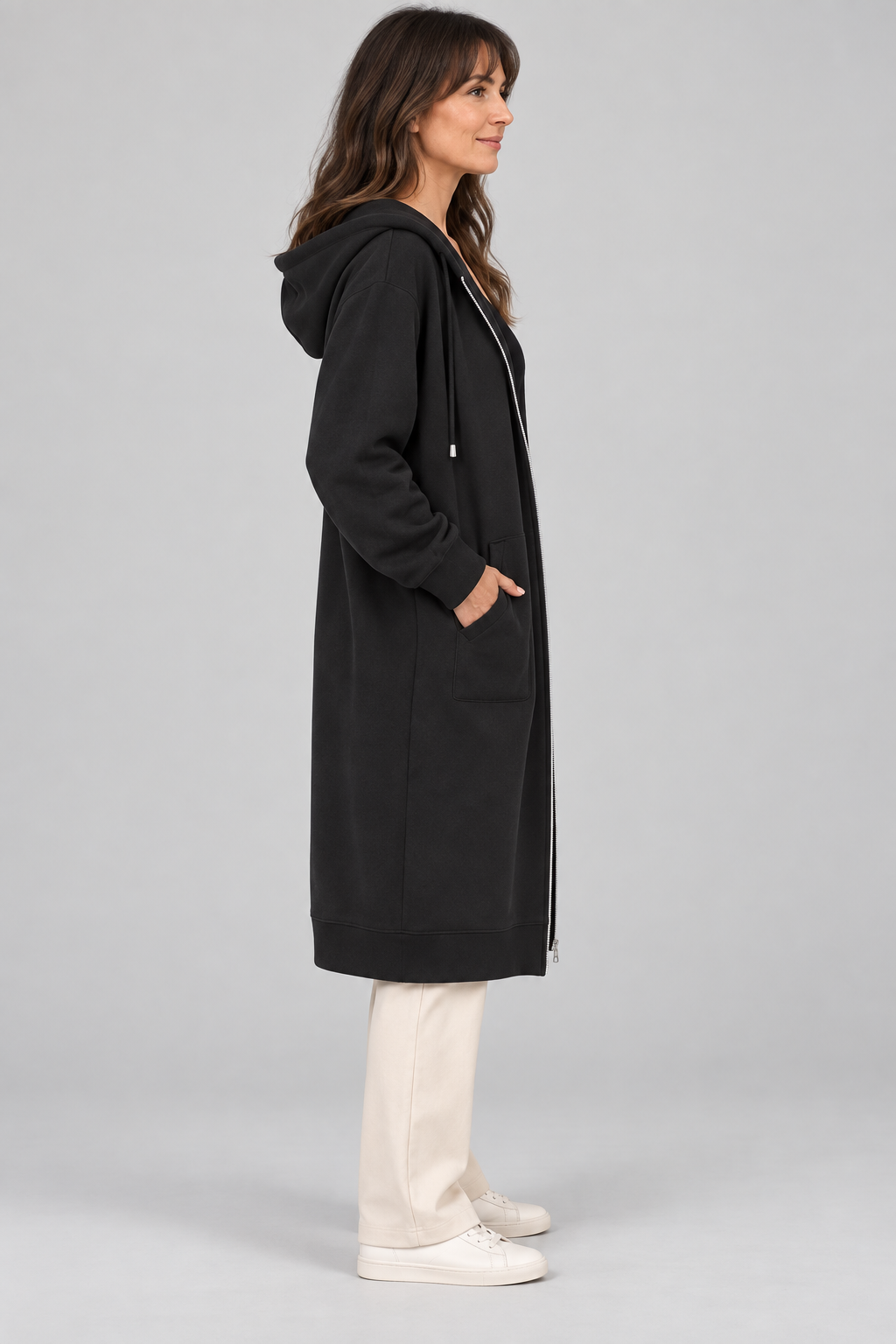 TIOMARA™ - Casual Zip Up Oversized Long Jacket