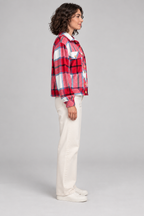 WALA™ - Casual Plaid Button Front Long Sleeve Jacket