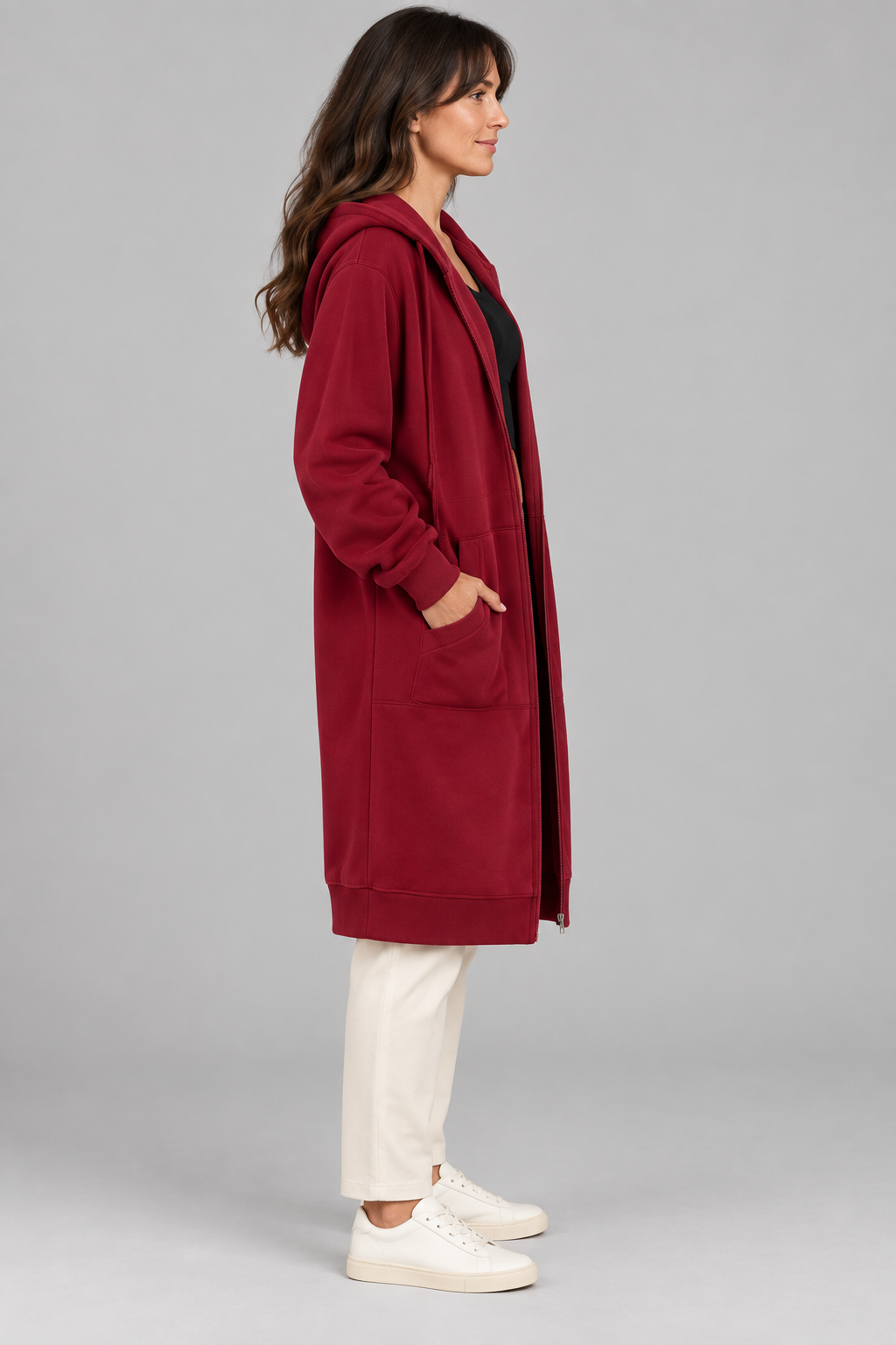 TIOMARA™ - Casual Zip Up Oversized Long Jacket