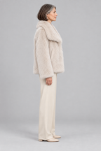 WEENA™ - Classy Long Sleeve Collared Fuzzy Coat