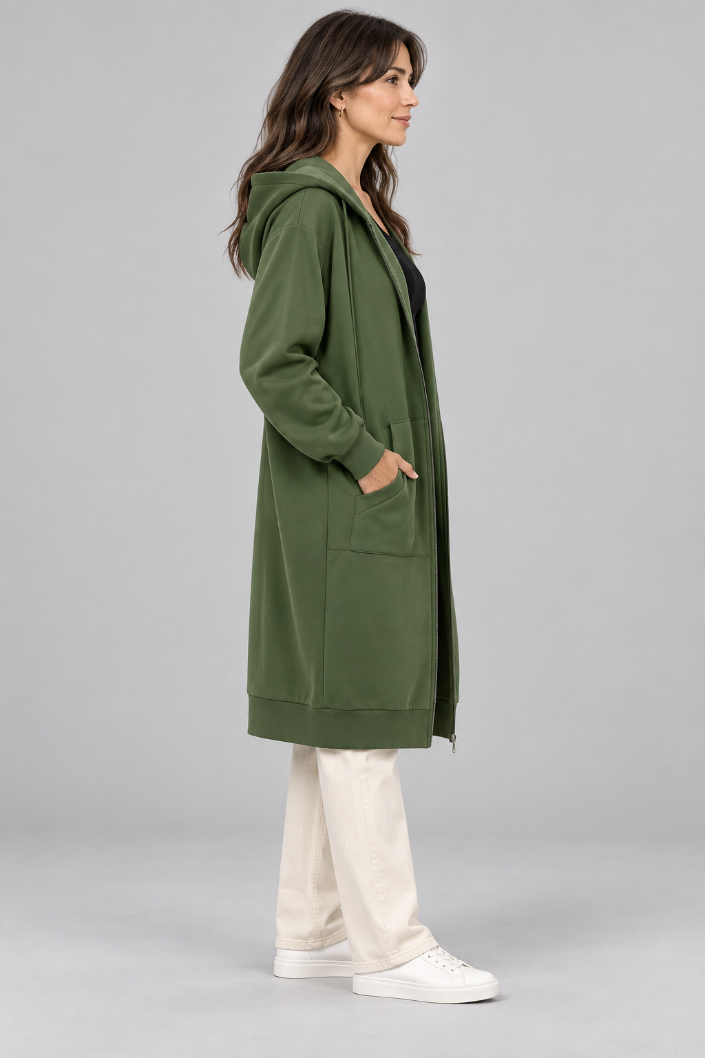 TIOMARA™ - Casual Zip Up Oversized Long Jacket