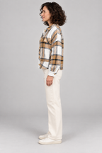 WALA™ - Casual Plaid Button Front Long Sleeve Jacket