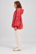 LELENA™ - Chic Zip Up Hooded Side Bow Long Sleeve Jacket