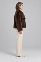 WEENA™ - Classy Long Sleeve Collared Fuzzy Coat