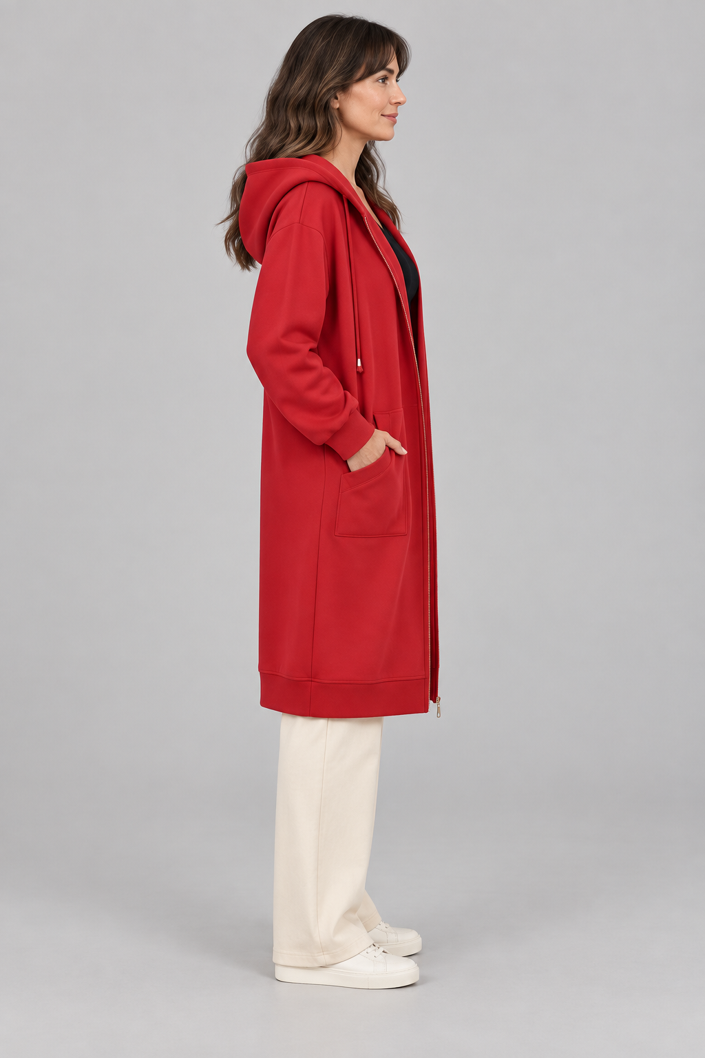 TIOMARA™ - Casual Zip Up Oversized Long Jacket