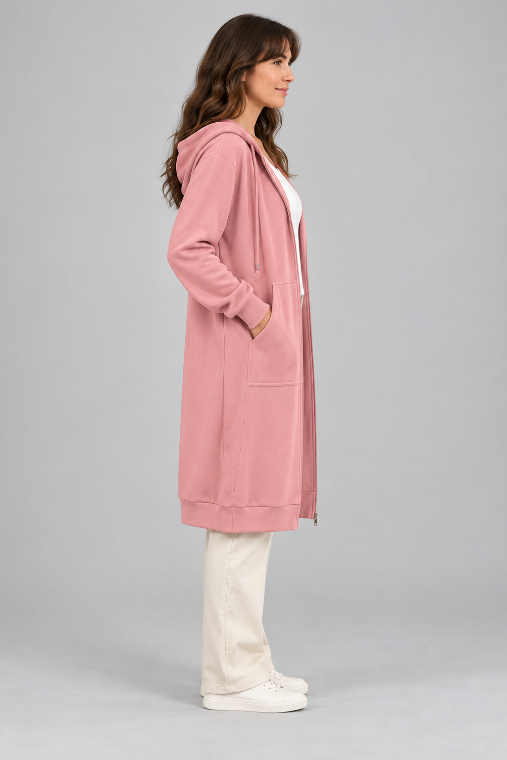 TIOMARA™ - Casual Zip Up Oversized Long Jacket