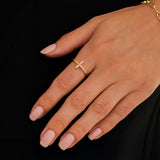 Diamond Cross Ring