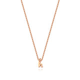 Tiny Script Initial Necklace
