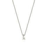 Tiny Script Initial Necklace