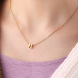 Tiny Script Initial Necklace