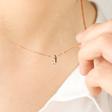 Tiny Script Initial Necklace