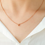 Tiny Script Initial Necklace