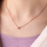 Tiny Script Initial Necklace