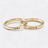 Tiny Stackable Name Ring