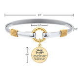 Bonus Daughter - Two-Tone Custom Charm Bracelet
