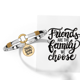 Friends Are The Family We Choose - Gold Background - Two Tone