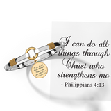All Things Through Christ - Two-Tone Custom Charm Bracelet