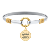 All Things Through Christ - Two-Tone Custom Charm Bracelet