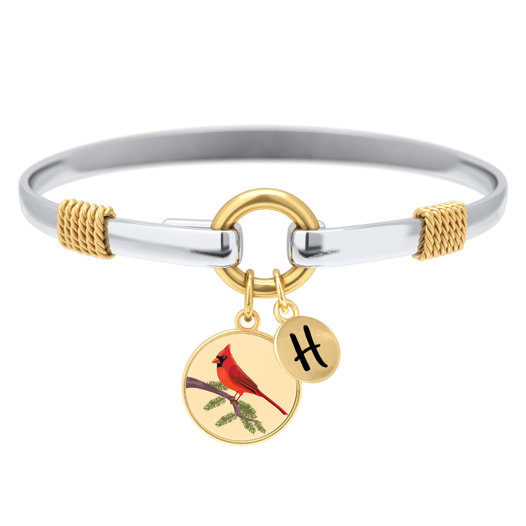 Cardinal - Two-Tone Custom Charm Bracelet
