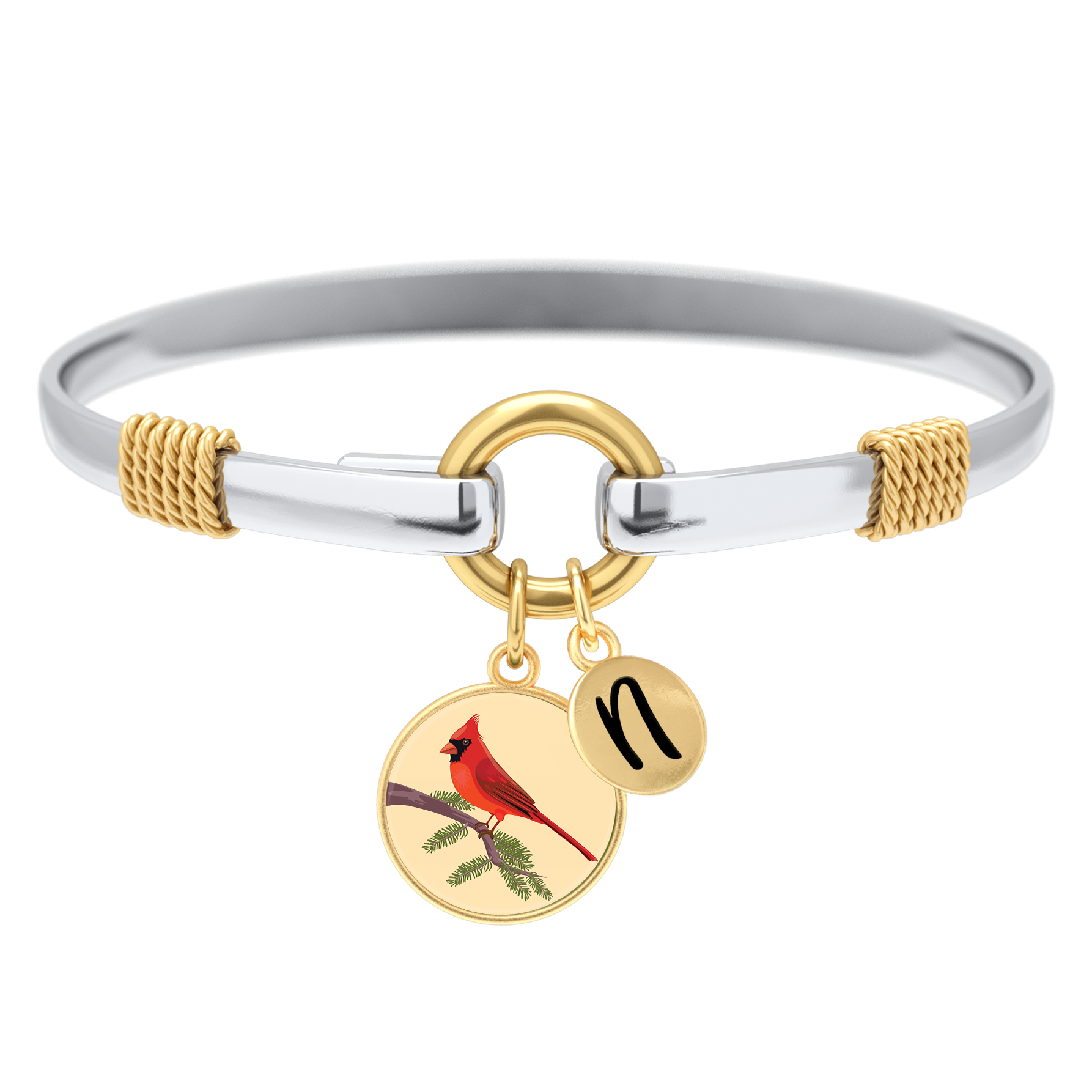 Cardinal - Two-Tone Custom Charm Bracelet
