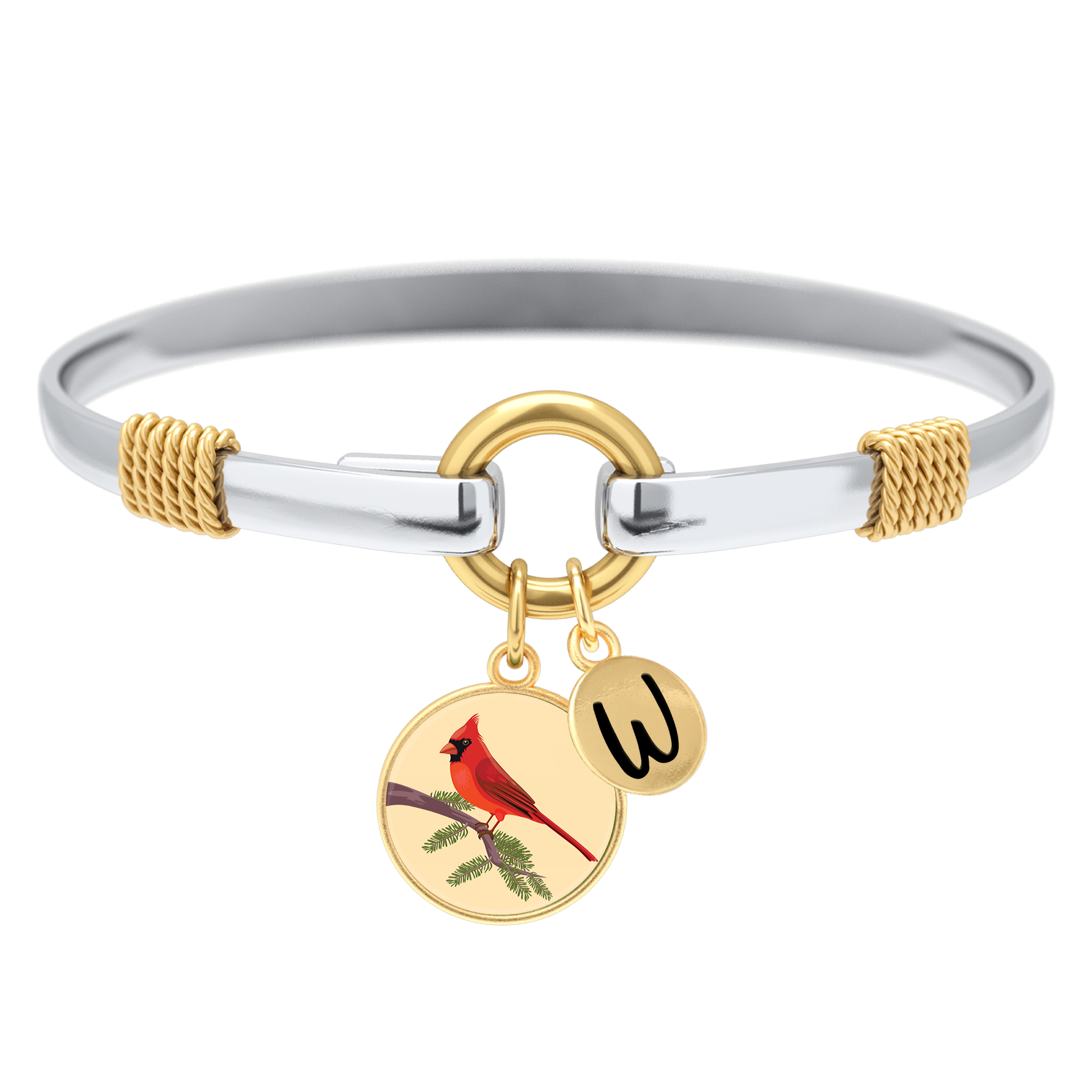 Cardinal - Two-Tone Custom Charm Bracelet