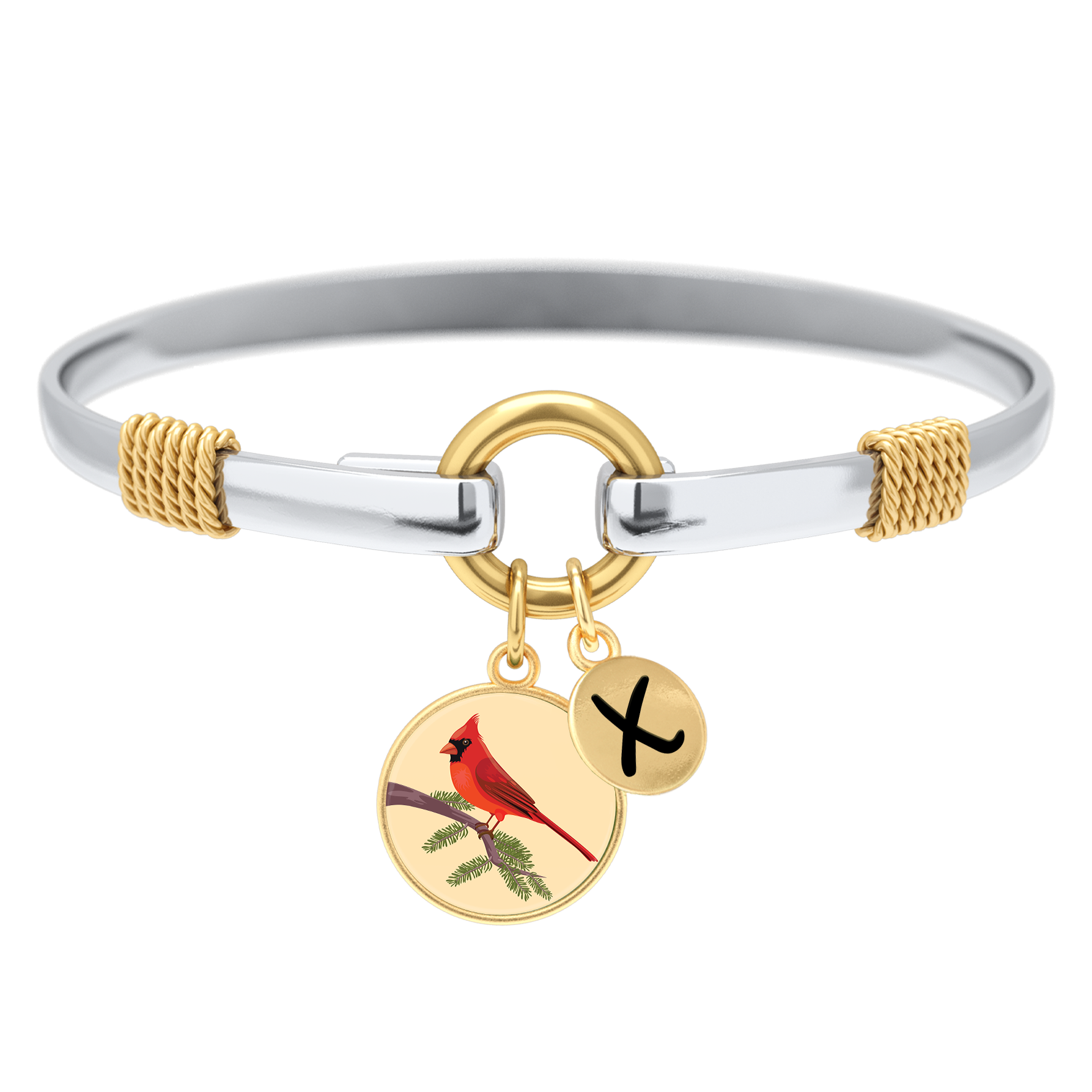 Cardinal - Two-Tone Custom Charm Bracelet