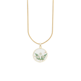 Pressed Birth Flower Necklace