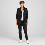 Women's Utility Cargo Jacket with Multi Pocket Drawstring Waist