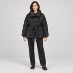JASMINE™ - Cozy Thermal Stand Collar Waist Tie Zip-Up Coat for Winter
