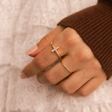 Diamond Cross Ring